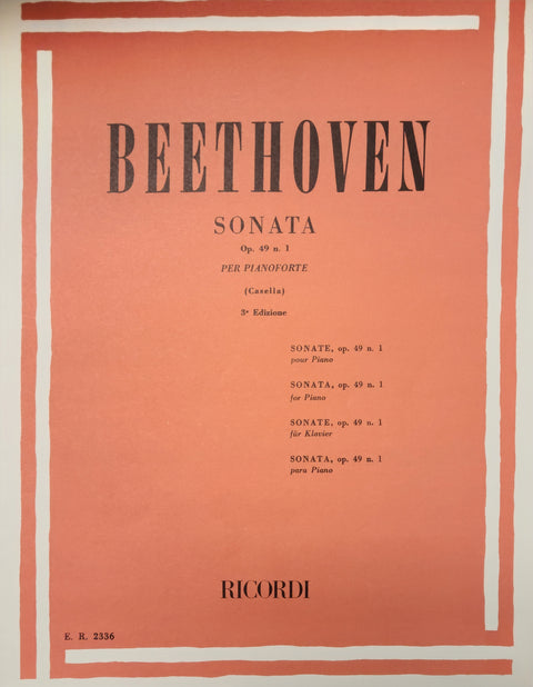 Sonata in G Minor, Op. 49, No. 1 - Beethoven