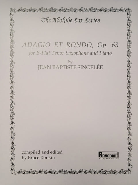 Adagio Et Rondo, Op. 63 - Tenor Saxophone - Singelee/Ronkin