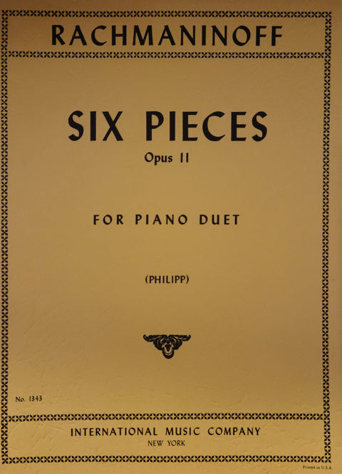 Six Original Pieces, Opus 11 - Rachmaninoff/Phillipp