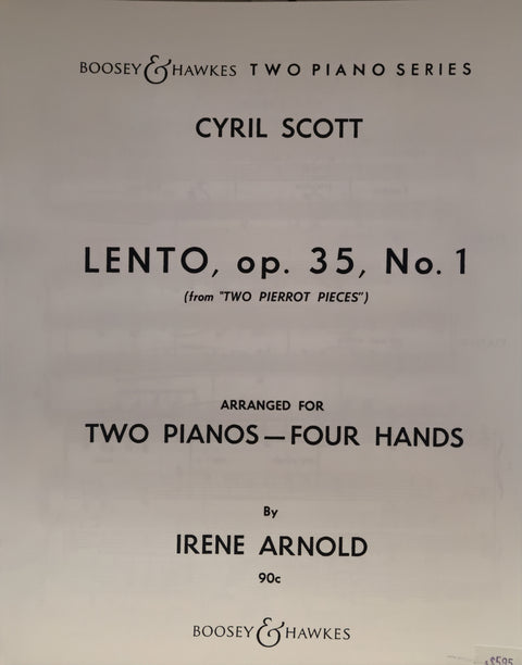 Lento, Op. 35, No. 1 (From "Two Pierrot Pieces") - Scott/Arnold