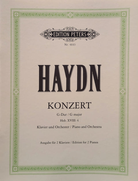 Piano Concerto in G Hob. XVIII:4 - Haydn/Hinze-Reinhold