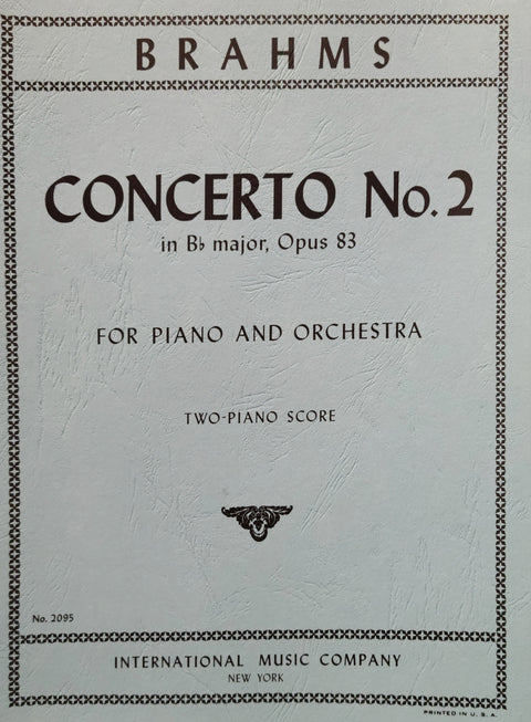 Concerto No. 2 in B flat major for Piano & Orchestra, Opus 83 - Piano - Brahms