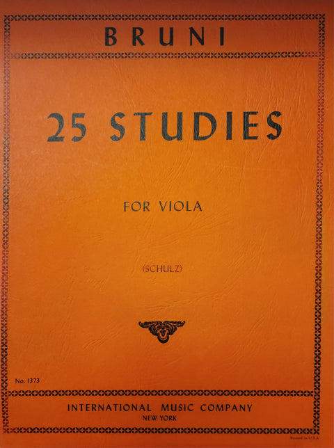 25 Studies for Viola - Bruni/Schulz