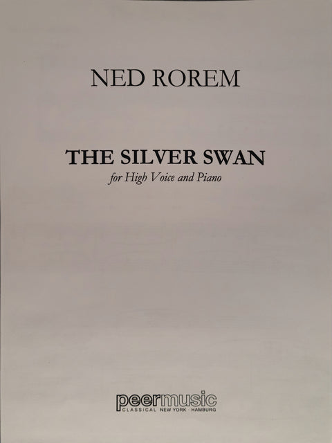 The Silver Swan, High Voice - Rorem