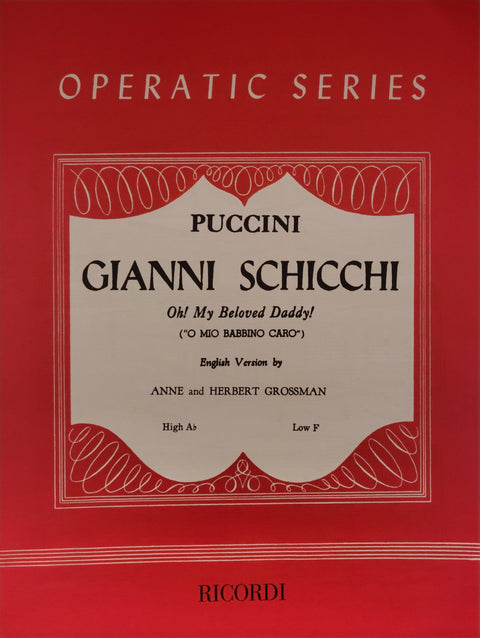 O mio babbino caro (from Gianni Schicchi), Low Voice - Puccini/Grossman