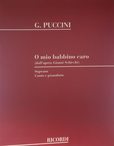 O mio babbino caro (from Gianni Schicchi), High Voice - Puccini