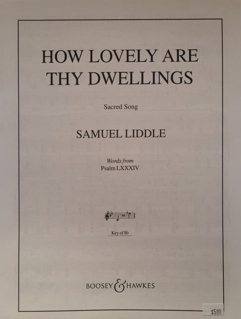 How Lovely Are Thy Dwellings, Low Voice - Liddle