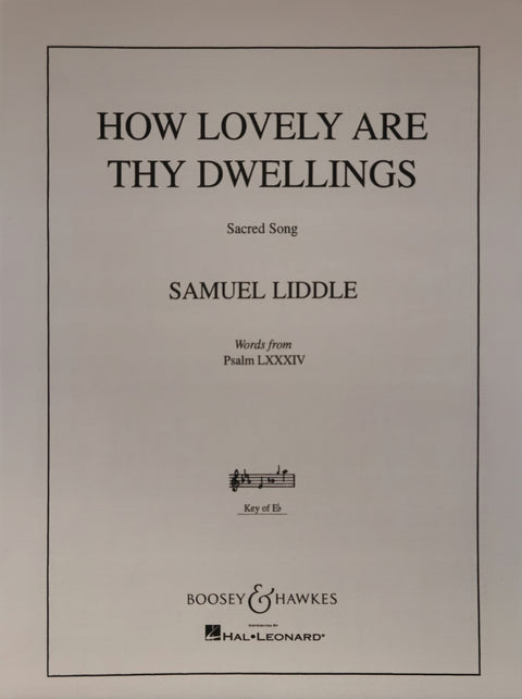 How Lovely Are Thy Dwellings, High Voice - Liddle