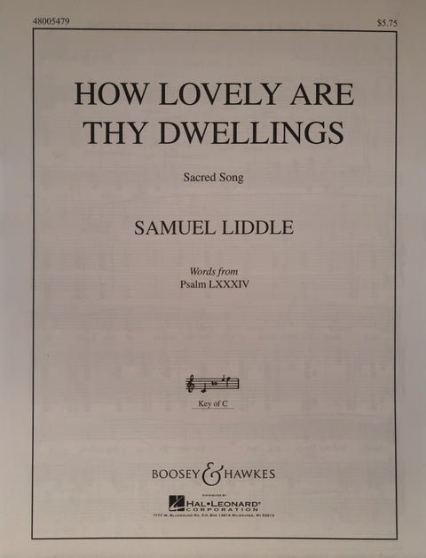 How Lovely Are Thy Dwellings, Medium Low Voice - Liddle