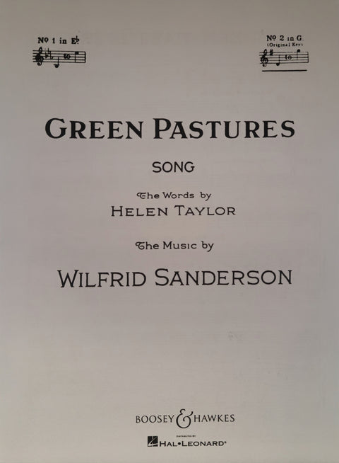 Green Pastures, High Voice - Sanderson/Taylor