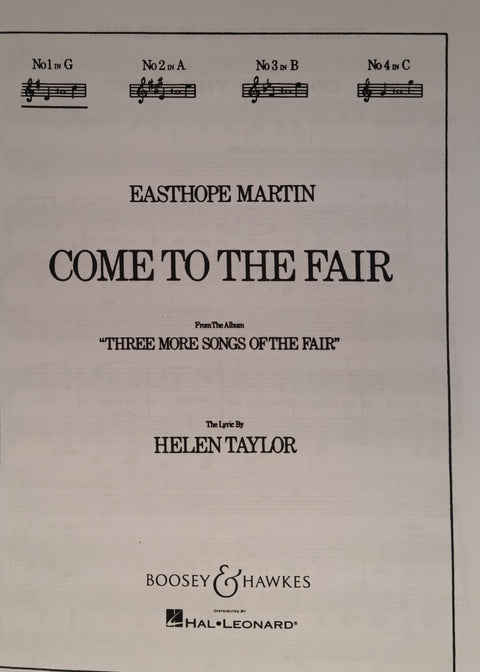 Come To The Fair, Low Voice - Martin/Taylor