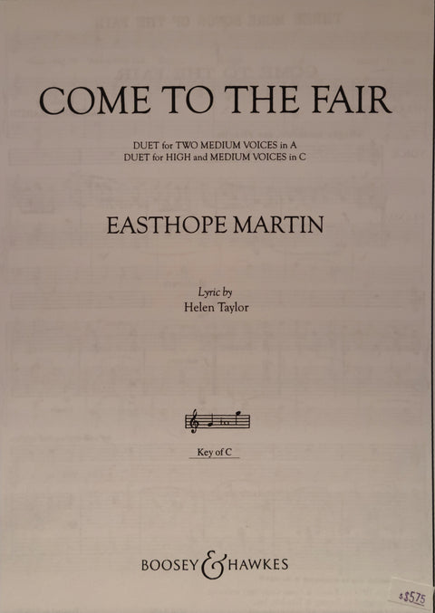 Come To The Fair, High Voice - Martin/Taylor