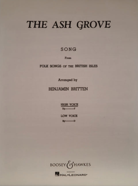 The Ash Grove, High Voice - Britten