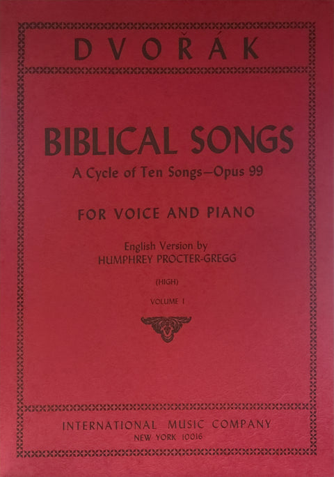 Biblical Songs (A Cycle of Ten Songs) - Vocal - Dvorak