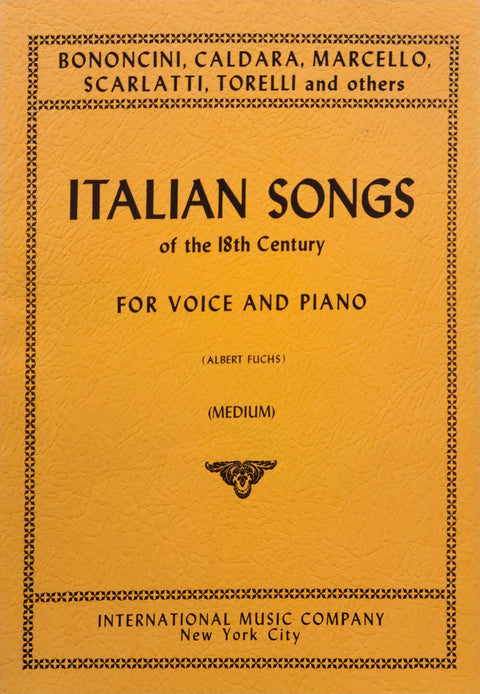 Italian Songs of the 18th Century - Vocal - Fuchs