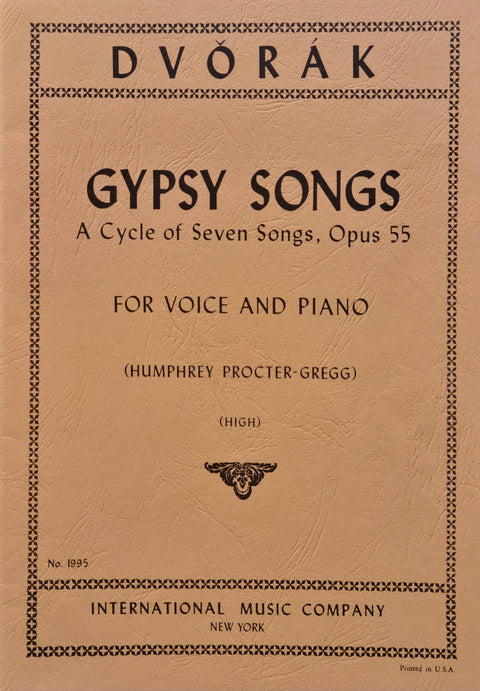 Gypsy Songs. A Cycle of 7 Songs, Opus 55 - Vocal - Dvorak/Procter-Gregg