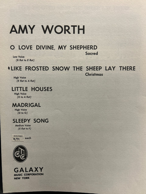 Like Frosted Snow the Sheep Lay There - High Voice - Worth