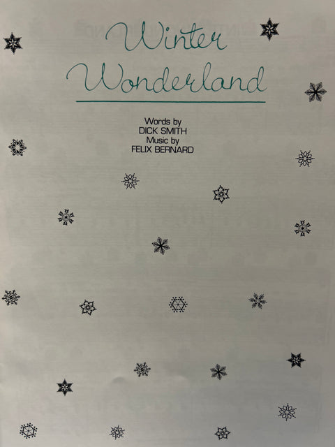Winter Wonderland - Piano / Vocal / Guitar - Smith / Bernard