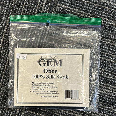 Gem Silk Oboe Swab - Black