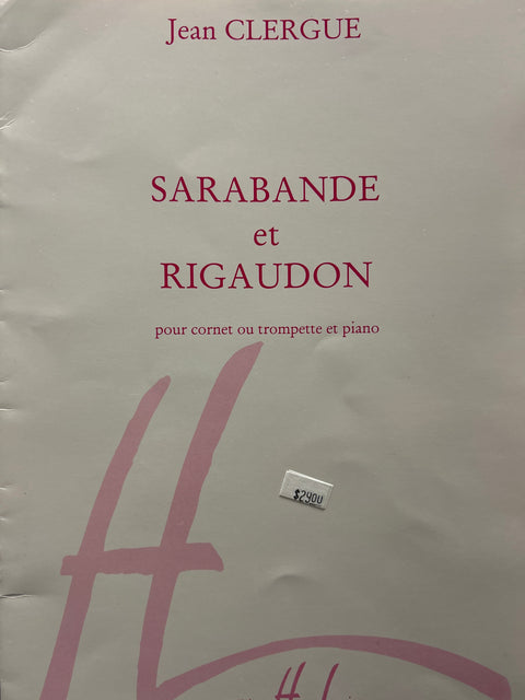 Sarabande et Rigaudon - Trumpet - Clergue