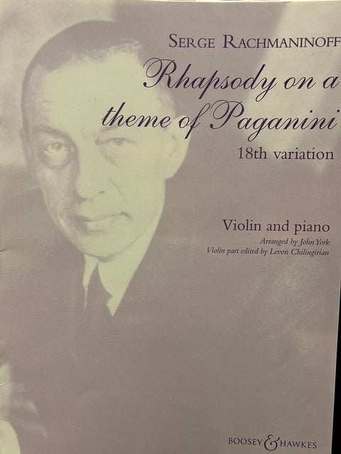 Rhapsody on a Theme of Paganini, Op. 43 18th Variation - Violin - Rachmaninoff