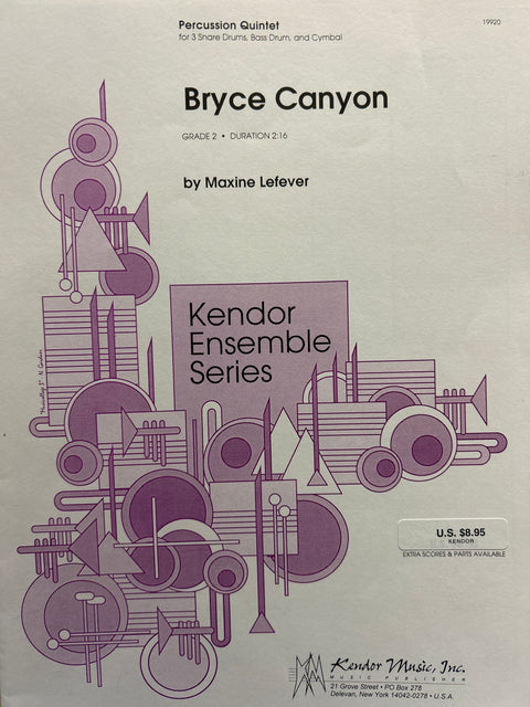 Bryce Canyon - Percussion Quintet - M. Lefever