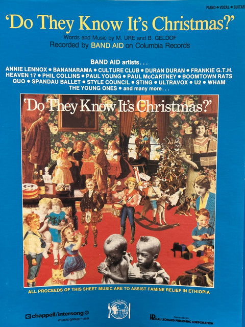 Do They Know It's Christmas - Piano / Vocal / Guitar - Ure / Geldof