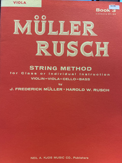 Müller-Rusch String Method Book 3 - Violin