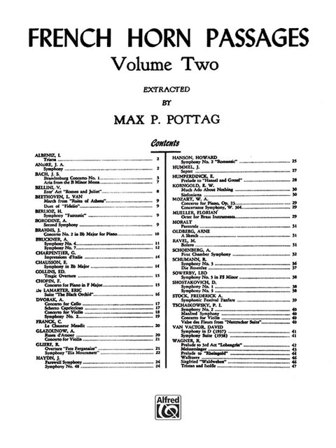 French Horn Passages - Volume II - Pottag