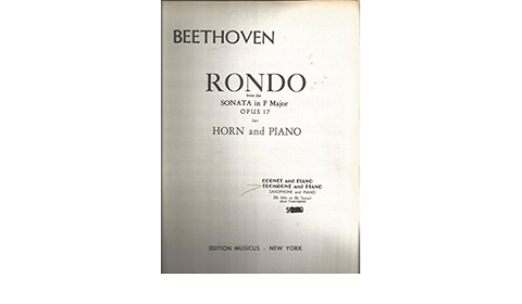 Rondo from Sonata in F Major, Op. 17 - Trombone - Beethoven