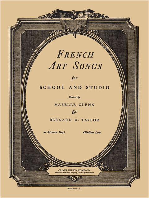 French Art Songs for School and Studio - Vocal - Glenn/Taylor