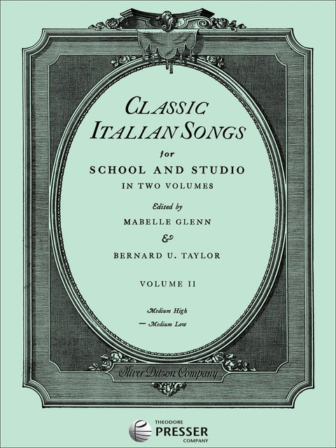 Classic Italian Songs - Vocal - Glenn/Taylor