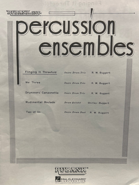 Flinging it Threefold - Snare Drum Trio - Buggert