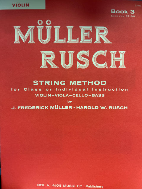 Müller-Rusch String Method Book 3 - Violin