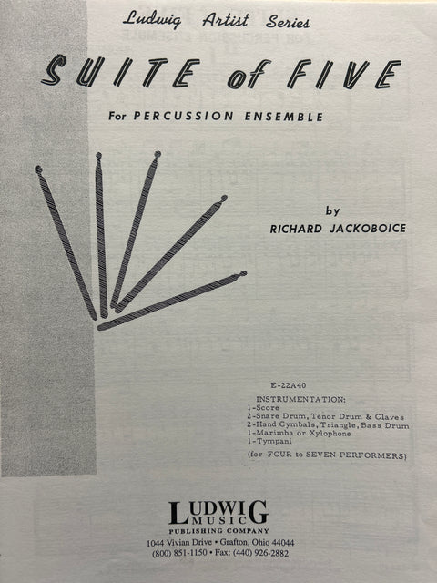 Suite of Five for Percussion Ensemble - Jackoboice