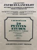 20 Petites Etudes for Clarinet and Piano (20 Small Studies) - Volume 2 - Burgmuller/Billaudot