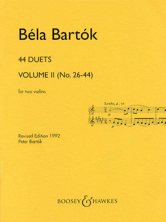 Forty-Four Duets Volume II (No. 26-44) - Violin - Bartok