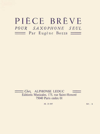 Brief Piece - Saxophone - Bozza