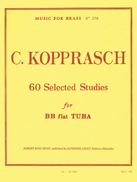 60 Selected Studies for BB-flat Tuba - C. Kopprasch