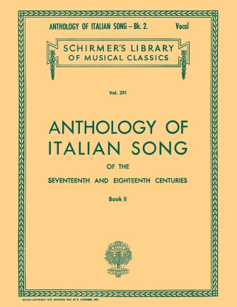 Anthology of Italian Song of the 17th and 18th Centuries – Book II - Vocal