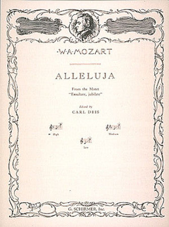 Alleluia (from Exsultate, jubilate), High Voice - Mozart/Deis