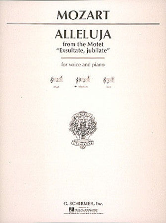 Alleluia (from Exsultate, jubilate), Medium Voice - Mozart