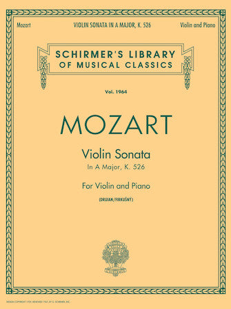 Sonata in A, K.526 - Violin - Mozart