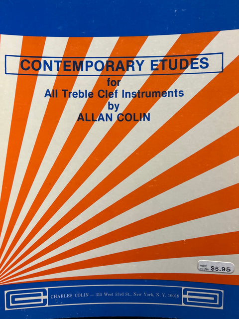 Contemporary Etudes for all Treble Clef Instruments - Colin