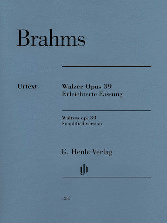 Waltzes Op. 39 - Simplified Piano - Brahms