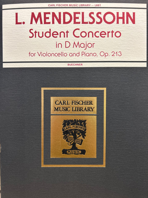 Student Concerto In D Major, Op. 213 - Cello - Mendelssohn
