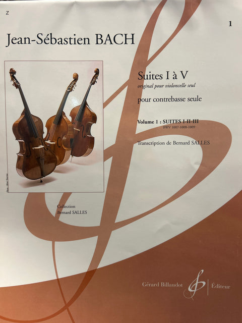 Suites I-II-III Pour Violoncelle - Bach