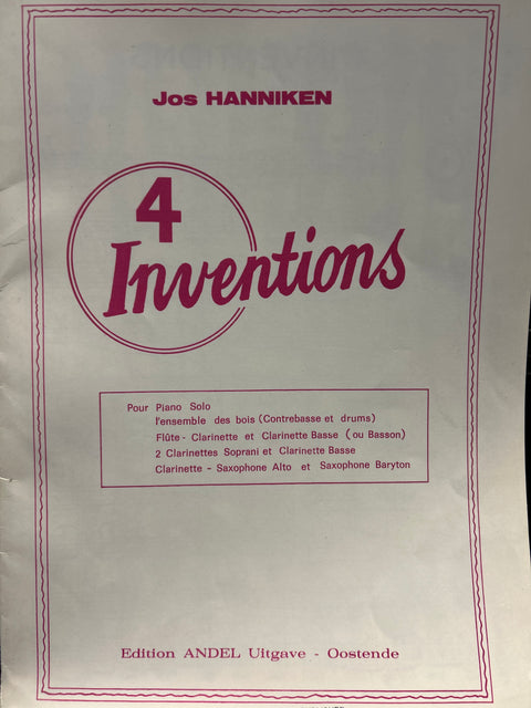 4 Inventions - Mixed Instrumental Ensemble - Hanniken
