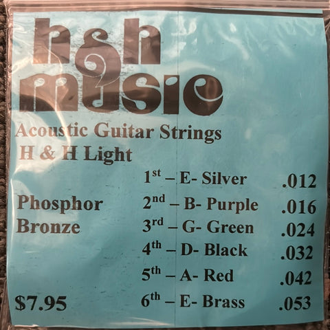 H & H Acoustic Guitar String Set