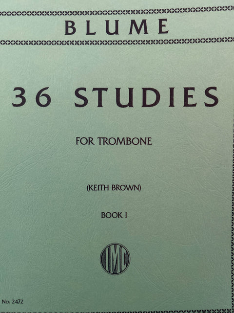 36 Studies for Trombone - Blume / Brown